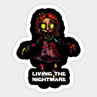 Creepy Scary Doll Living The Nightmare October 31st Horror Sticker